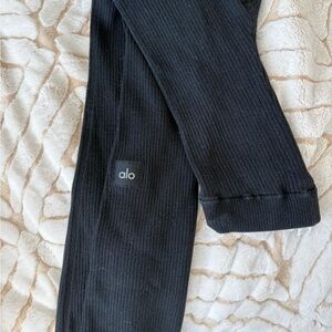 ALO Yoga women Charcoal Ribbed Flare pants